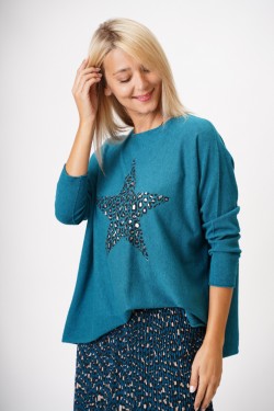 Cheetah star sweater