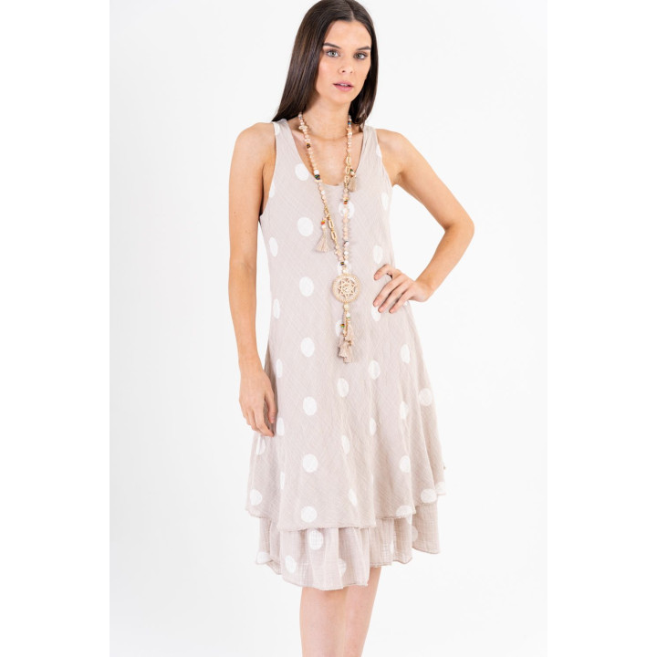 Polka Dot Sleeveless Dress