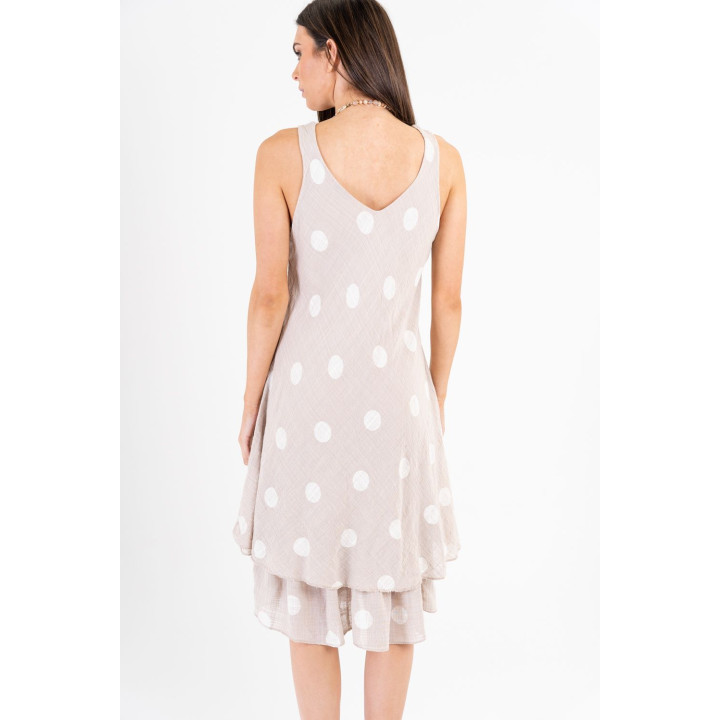 Polka Dot Sleeveless Dress