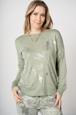 Silver Splatter Sweater