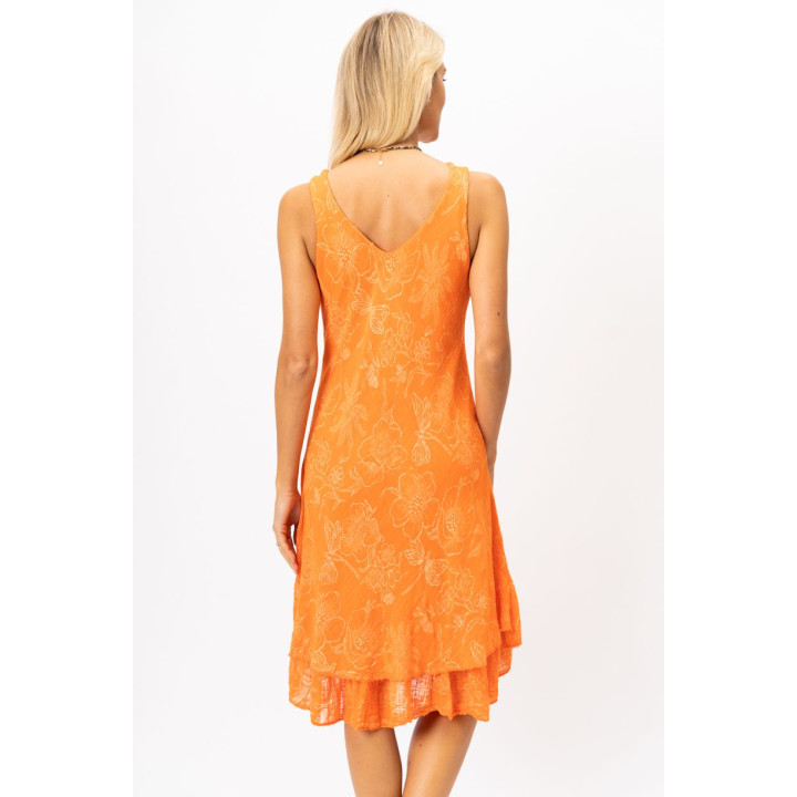 Sleeveless New Flower Print Dress
