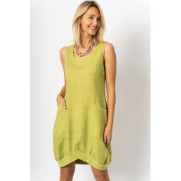 Short dress big pockets by wholesaler Look Mode USA.