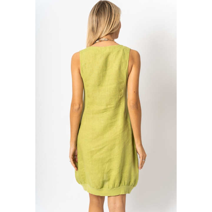 Short dress big pockets by wholesaler Look Mode USA.