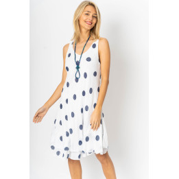 Polka Dot Sleeveless Dress