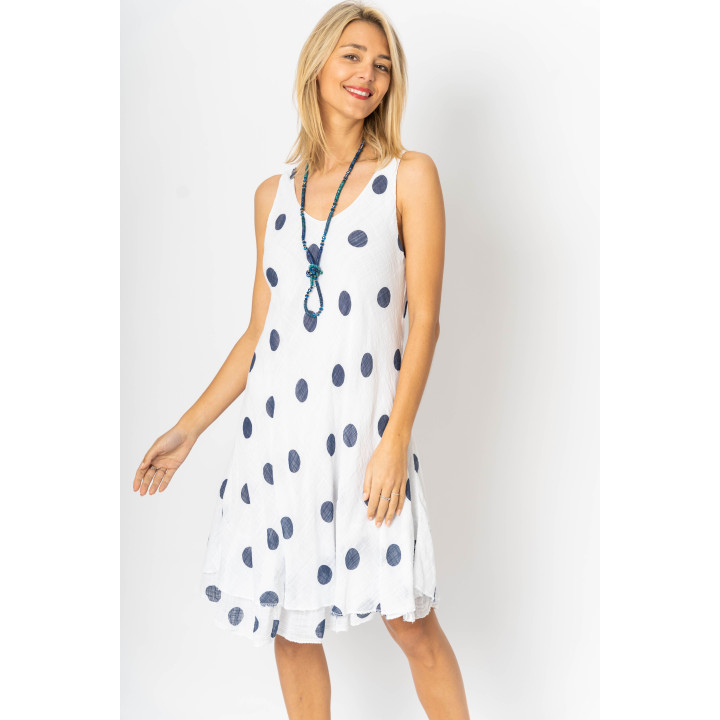 Polka Dot Sleeveless Dress