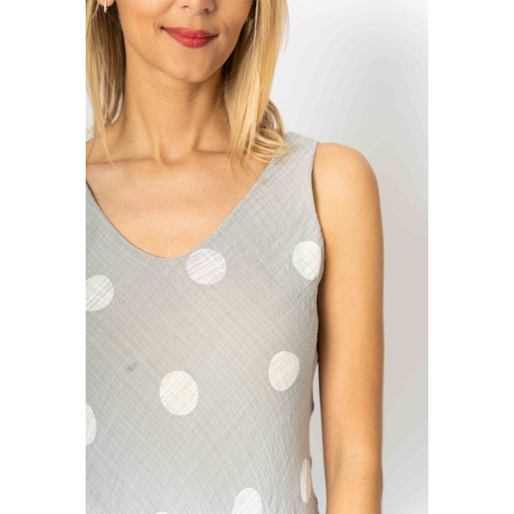 Polka Dot Sleeveless Dress