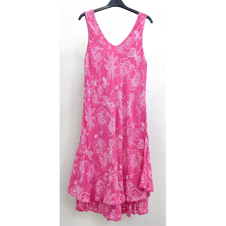 Sleeveless New Flower Print Dress