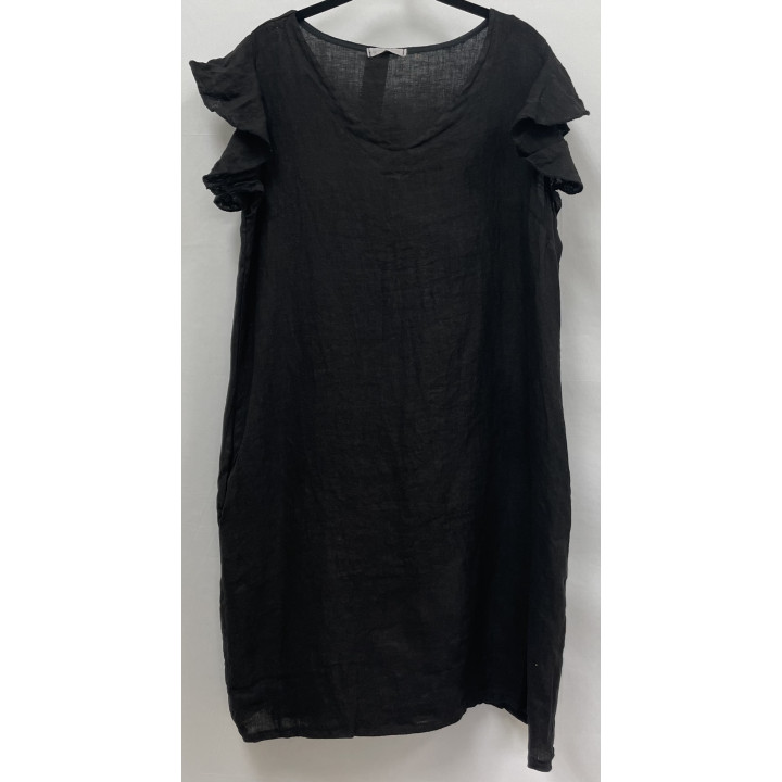 Solid linen dress with pockets