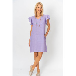 Solid linen dress with pockets