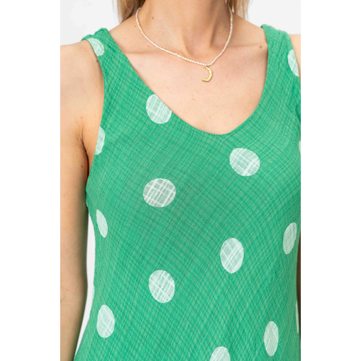 Polka Dot Sleeveless Dress