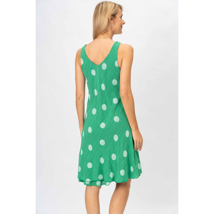 Polka Dot Sleeveless Dress