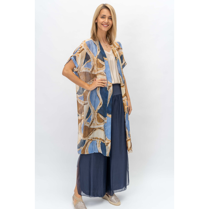 Silk Printed Cardigan