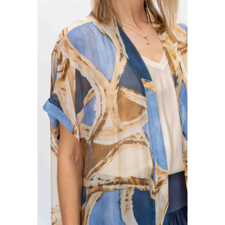 Silk Printed Cardigan