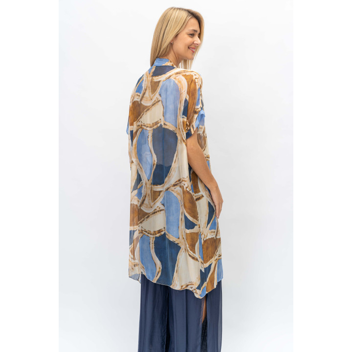 Silk Printed Cardigan