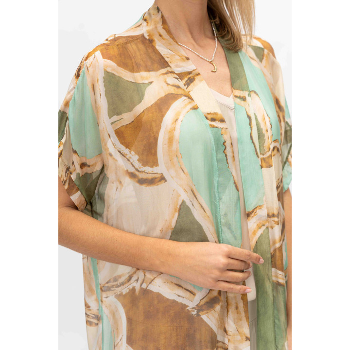 Silk Printed Cardigan