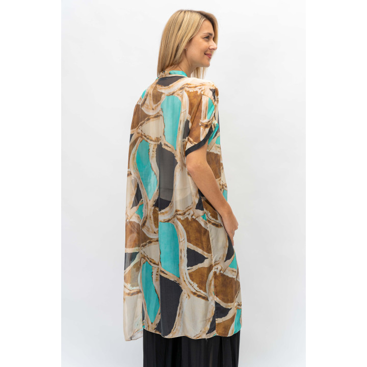 Silk Printed Cardigan