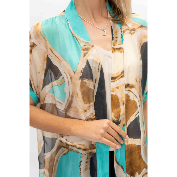 Silk Printed Cardigan