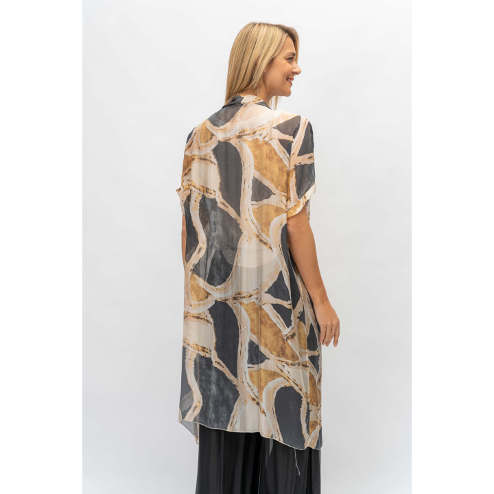 Silk Printed Cardigan