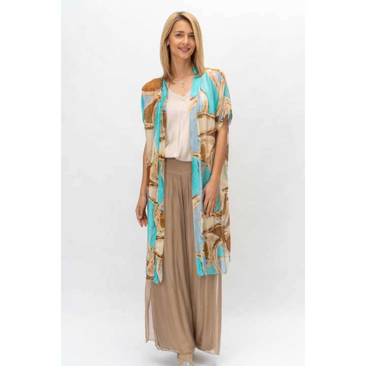 Silk Printed Cardigan