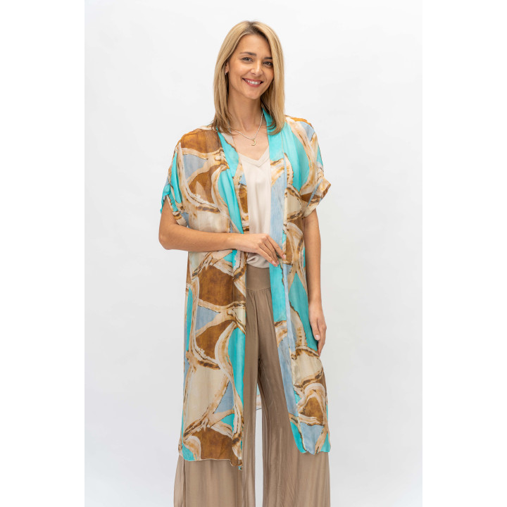 Silk Printed Cardigan