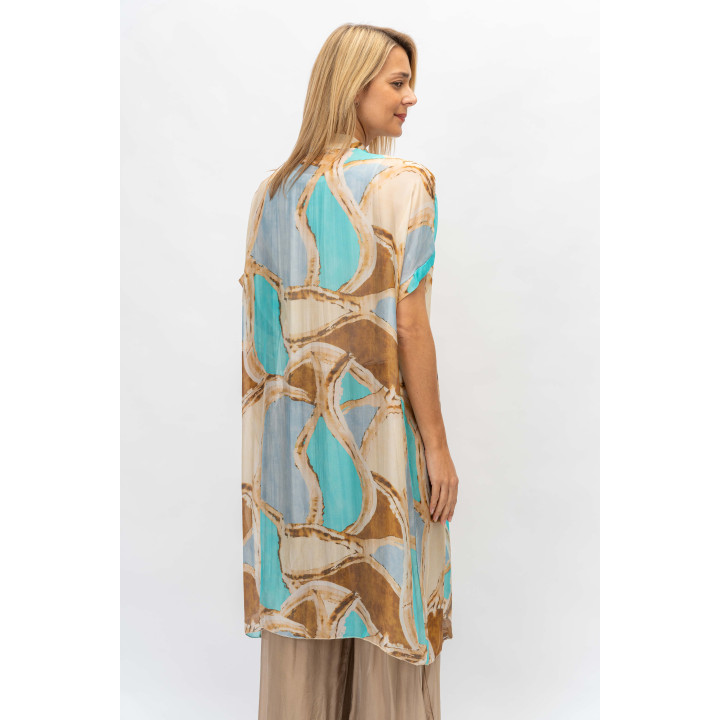 Silk Printed Cardigan