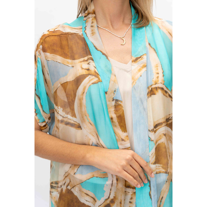 Silk Printed Cardigan