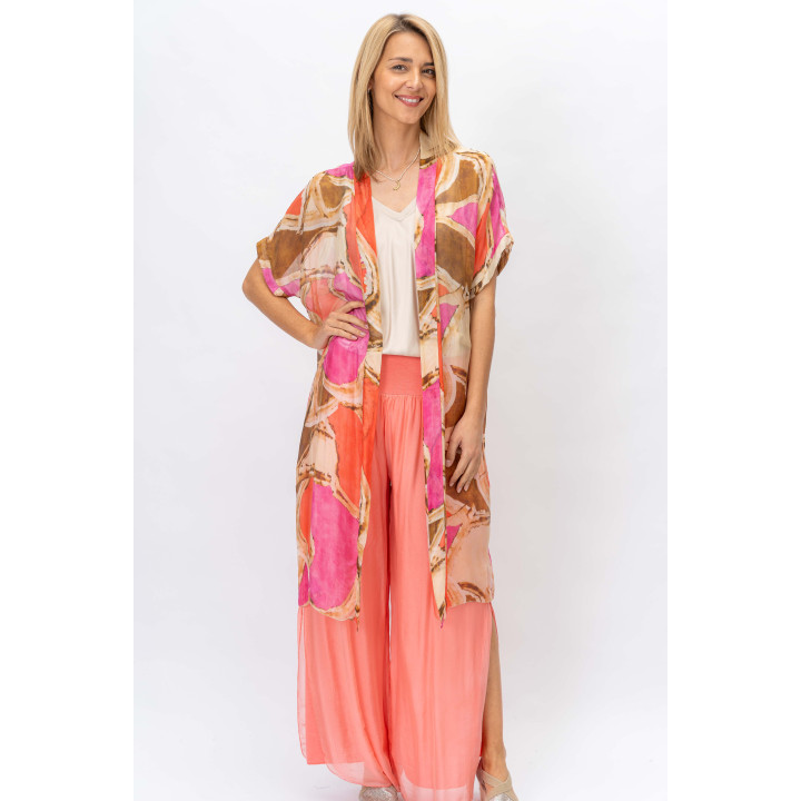 Silk Printed Cardigan