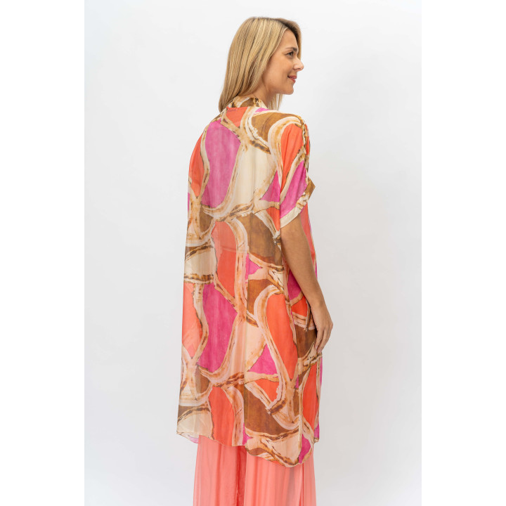 Silk Printed Cardigan
