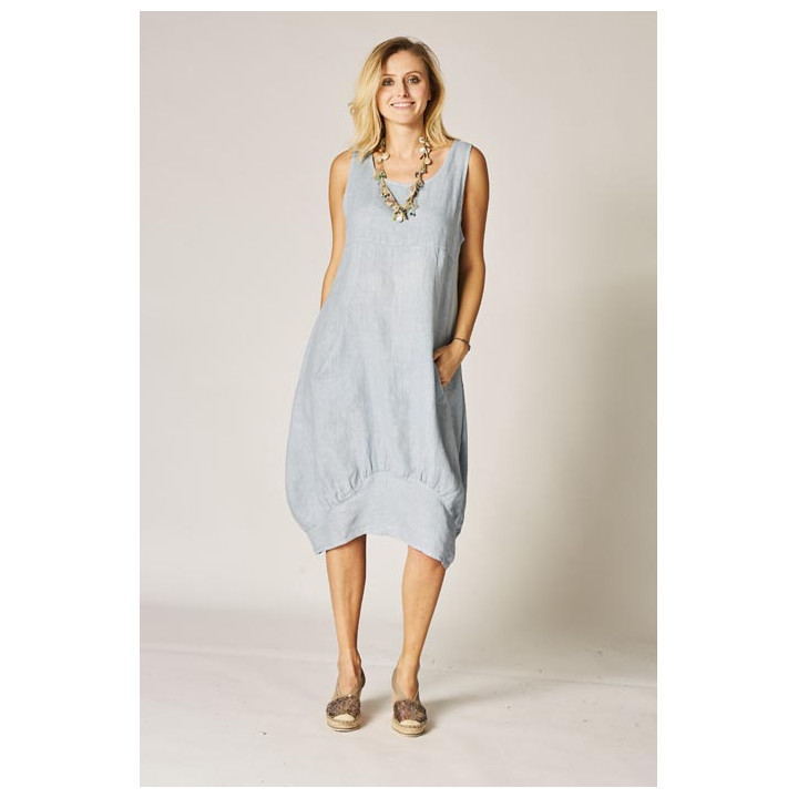 Balloon linen dress
