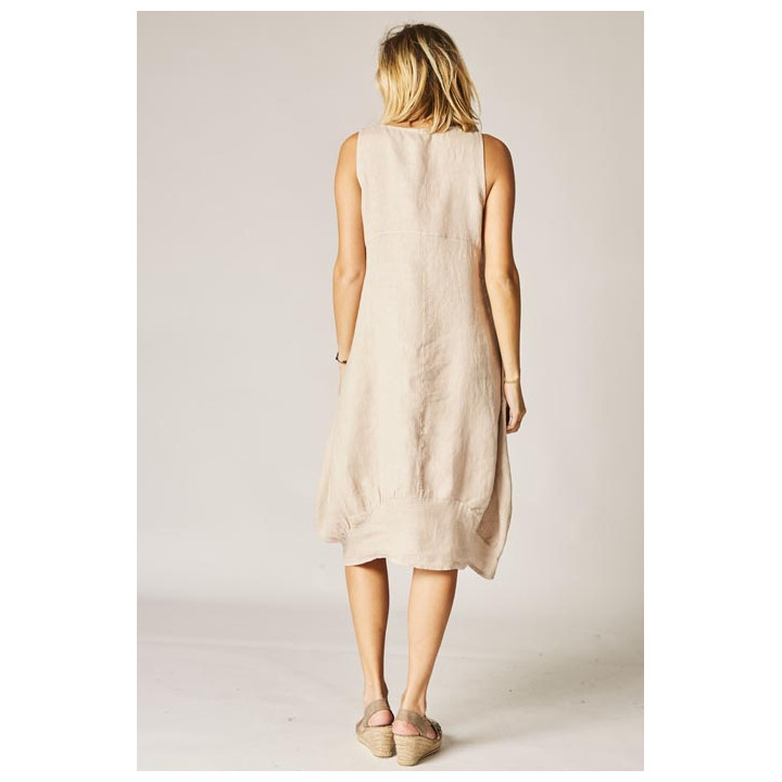 Balloon linen dress