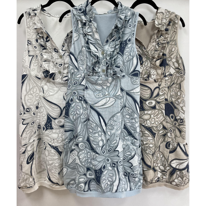 Flower Print With Navy Detail Dress