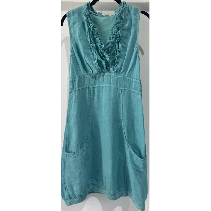Short dress V-Line ruffles by Look Mode USA