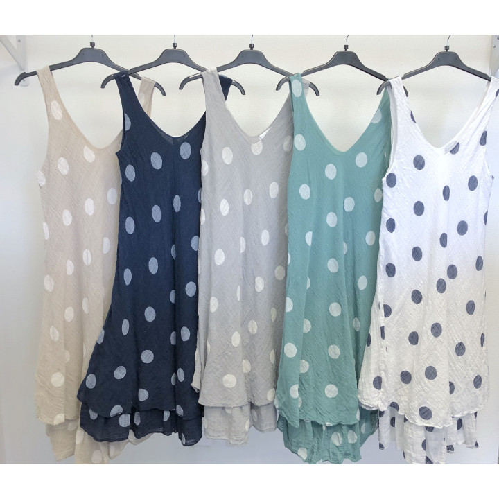 Polka Dot Sleeveless Dress