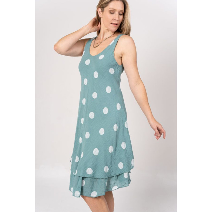 Polka Dot Sleeveless Dress
